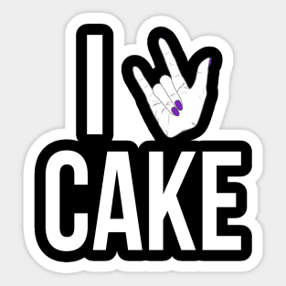 I LOVE CAKE Sticker